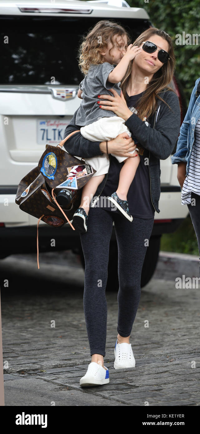 Jessica Biel Out And About With Her Son Silas Randall Timberlake