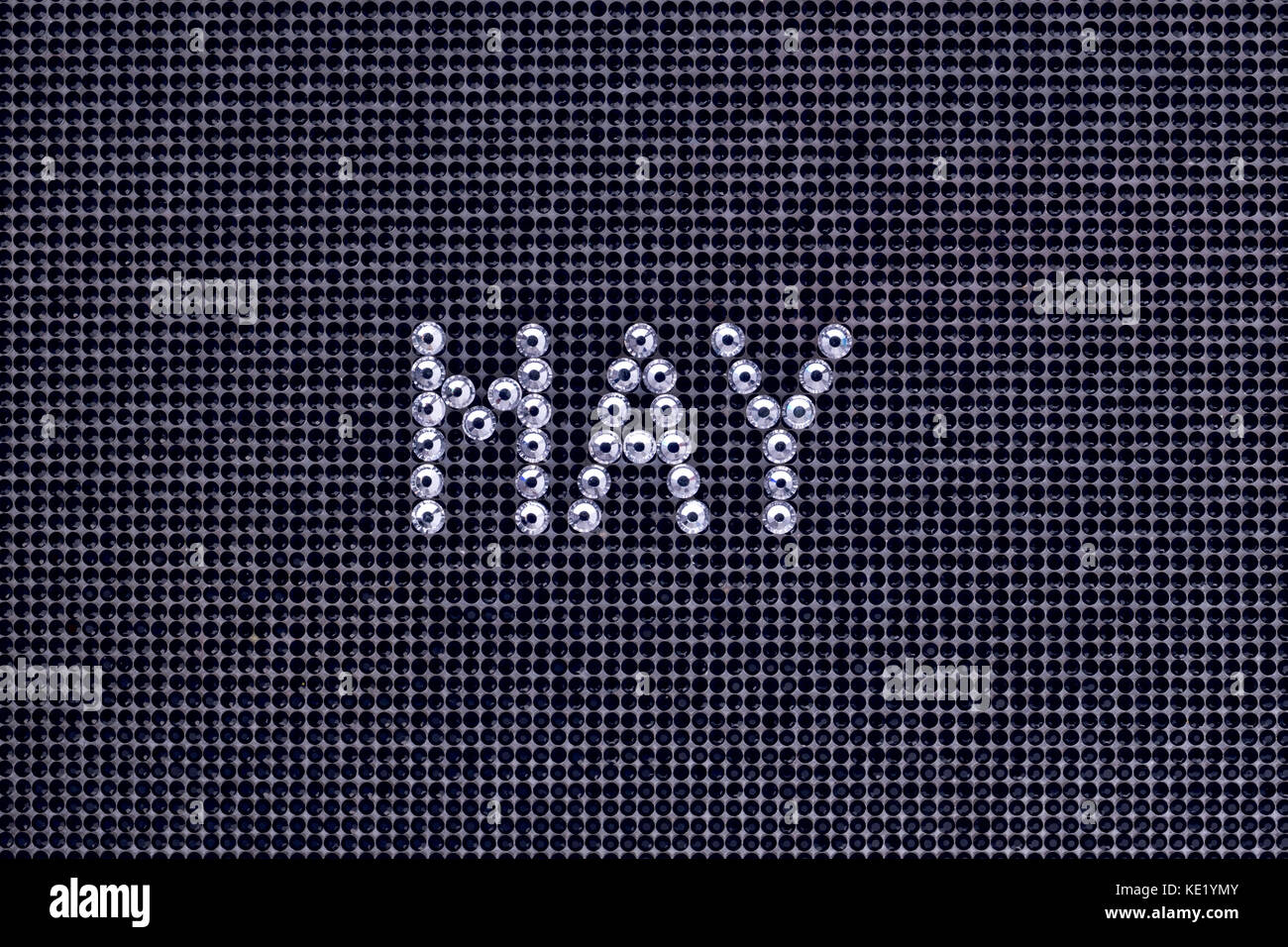 Month MAY is made rhinestones crystal color on a black canvas ...