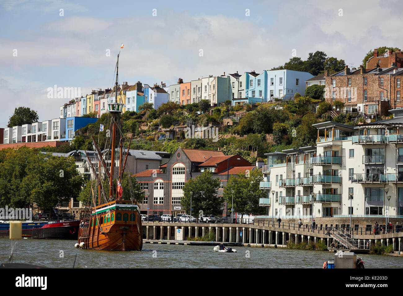 Bristol harbour colourful houses hires stock photography and images