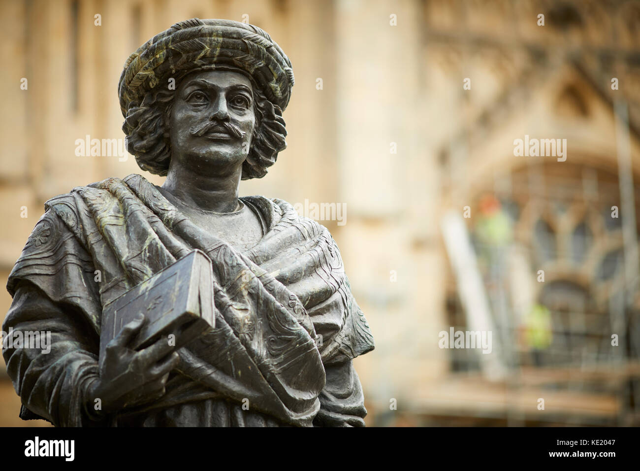 Statue of Indian reformer Raja Rammohun Roy at Bristol Cathedral Bristol city centre Stock Photo