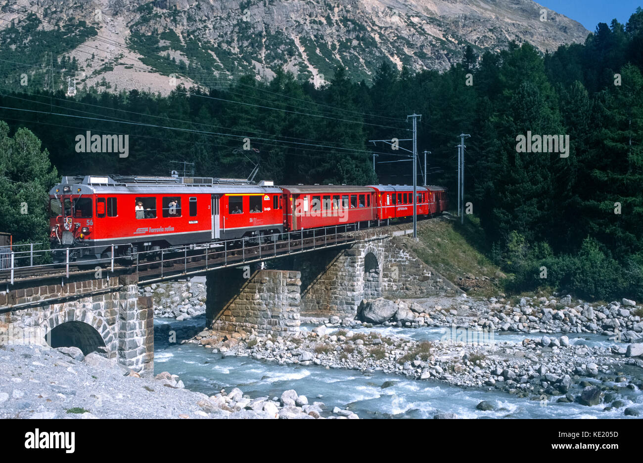 Switzerland Bernina Express to Bernina Pass Stock Photo Alamy