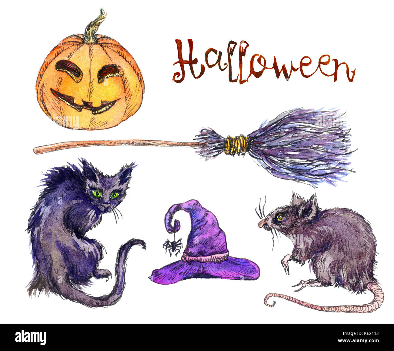 Download Halloween Cat Illustration High Resolution Stock Photography And Images Alamy