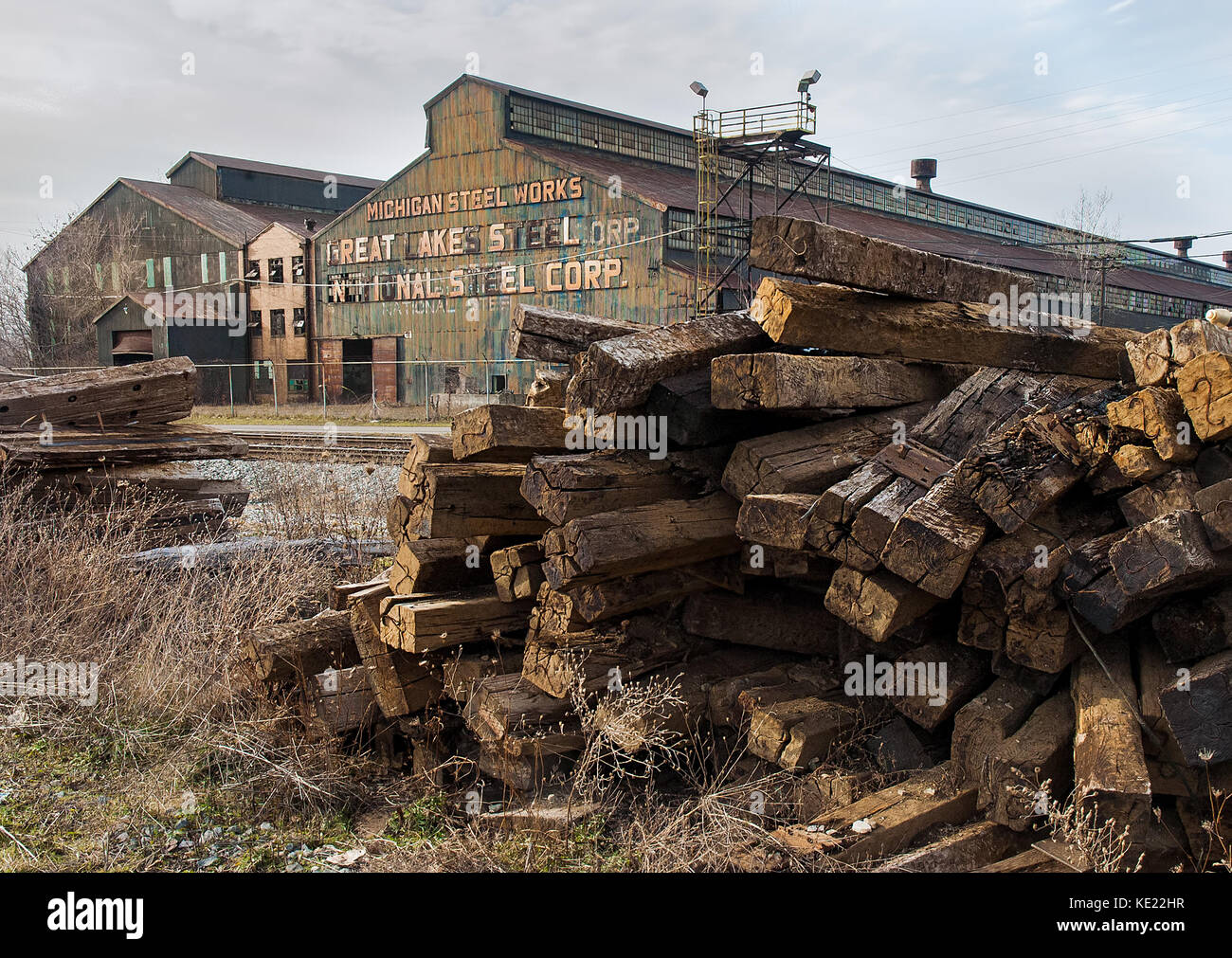 Old abandon steel factory near Detroit Stock Photo Alamy