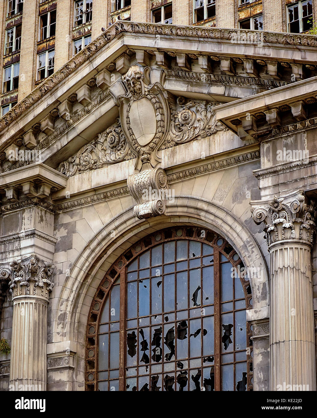 Fancy design elements in old style building Stock Photo Alamy