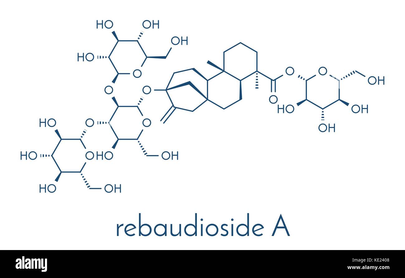 стевия в парагвае. стевия растение. химическая структура гликозидов. 1г №150. Steviol glycosides.