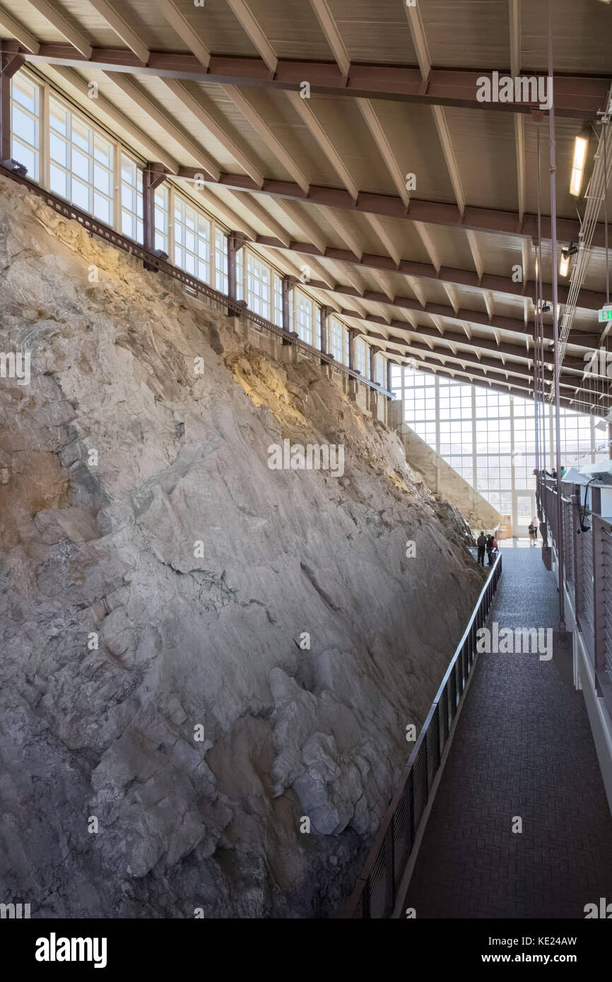 Dinosaur Quarry Exhibit, Dinosaur National Monument, Utah, USA Stock