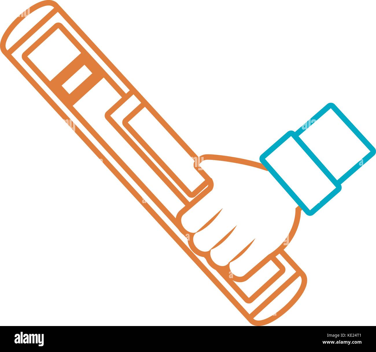 hand with level vector illustration Stock Vector Image & Art - Alamy