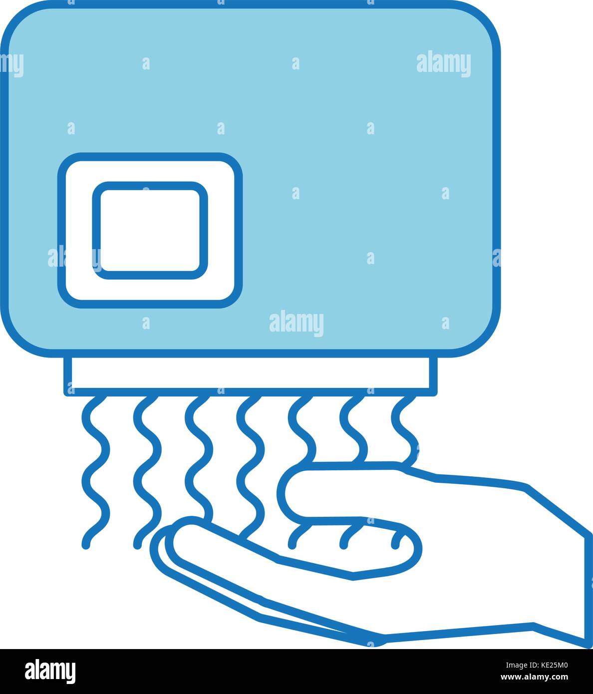 hand dryer automatic clean equipment icon Stock Vector Image & Art - Alamy