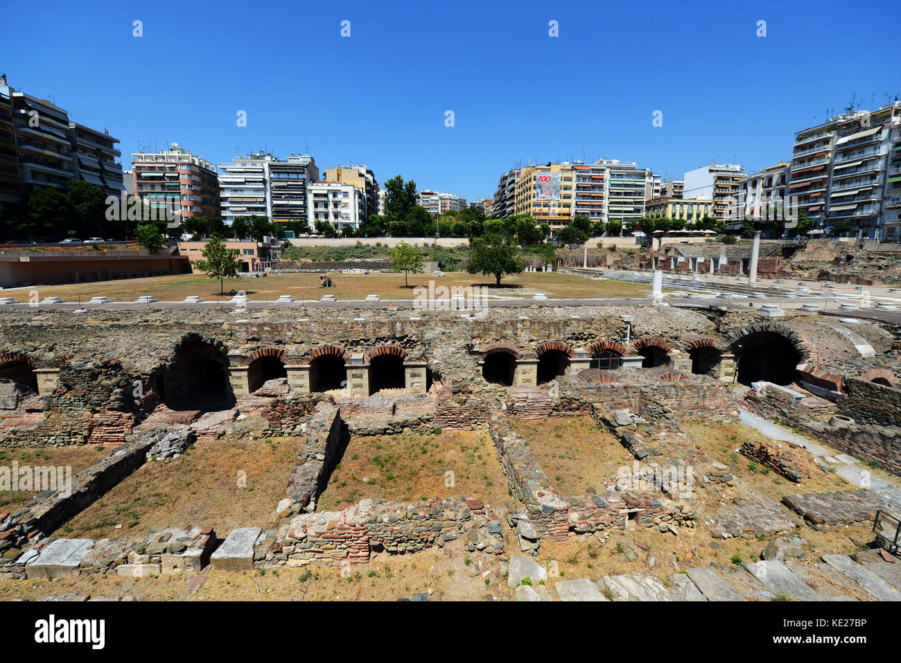 The Roman Agora ( Forum ) in Thessaloniki, Greece Stock Photo Alamy