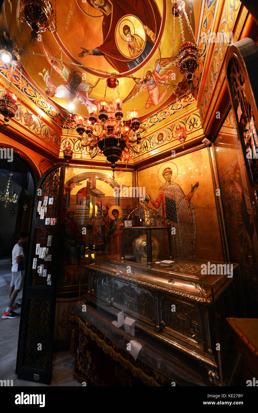 The Church of Saint Demetrius in Thessaloniki, Greece. Stock Photo