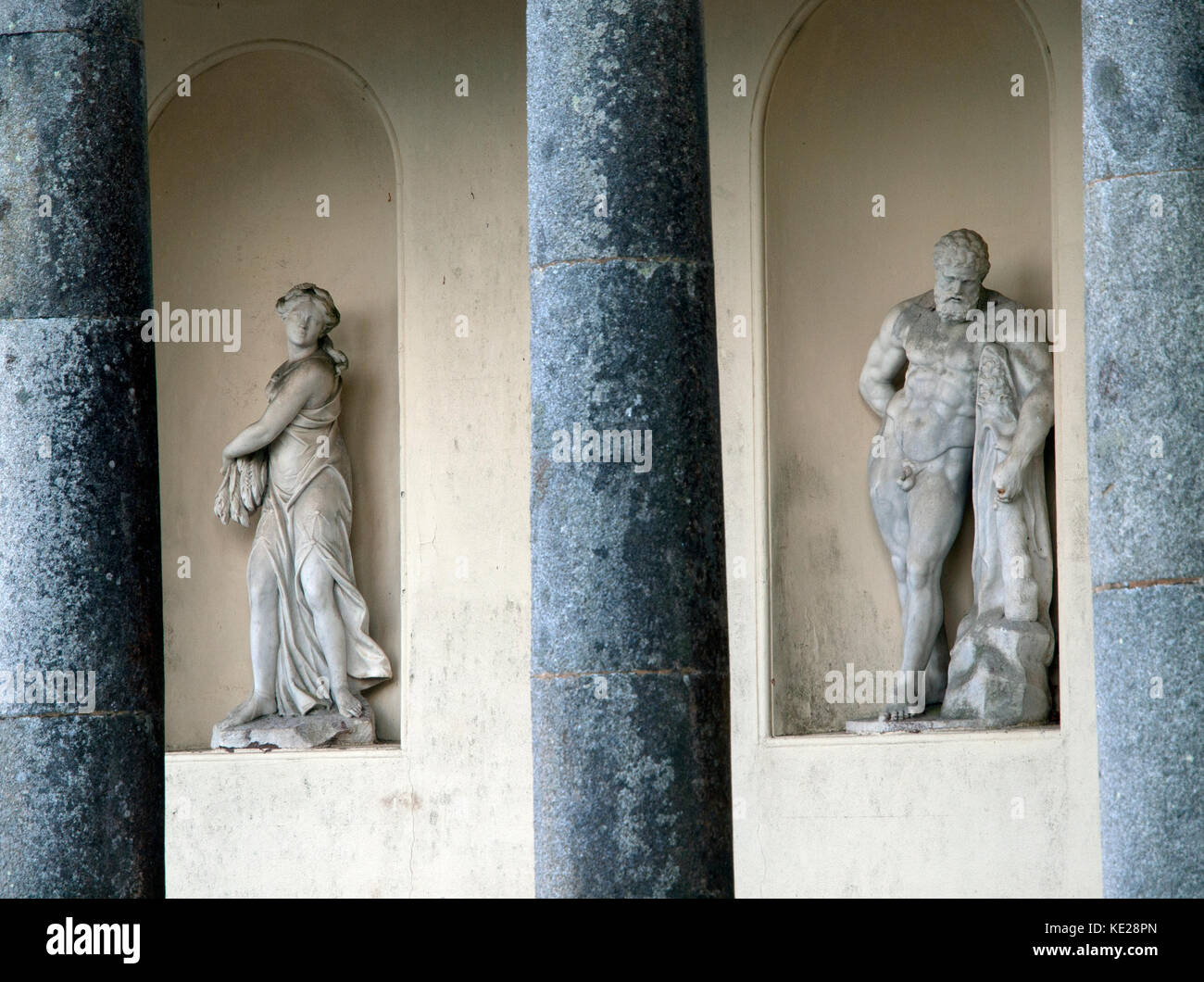 Classical statues outside Russborough House, County Wicklow, Ireland