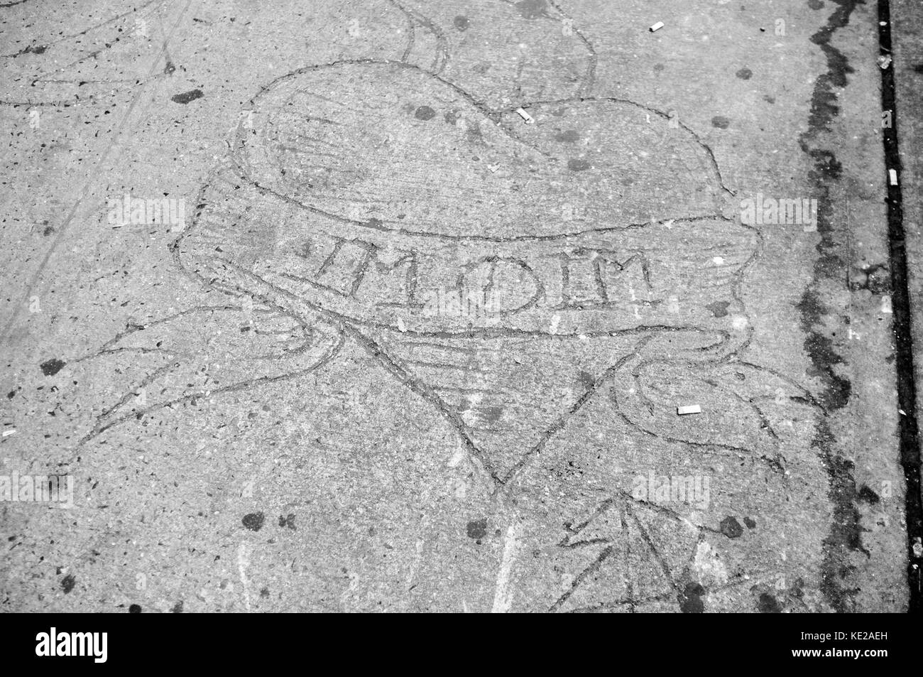 Beautiful Black and White Heart Tattoo for Moms