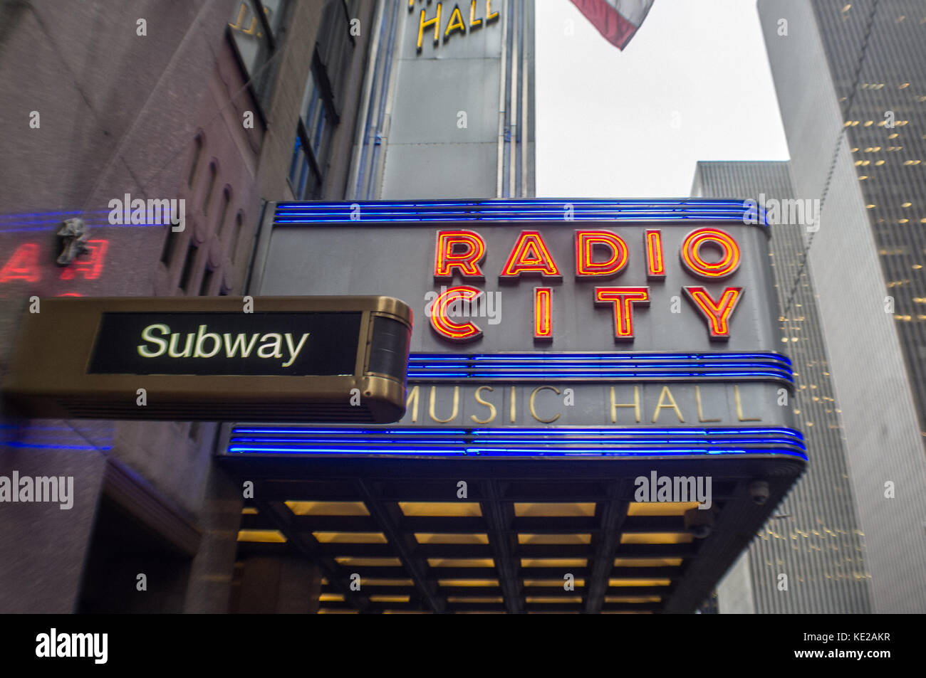 Exterior of Radio City Music Hall in Manhattan, New York City. Stock Photo
