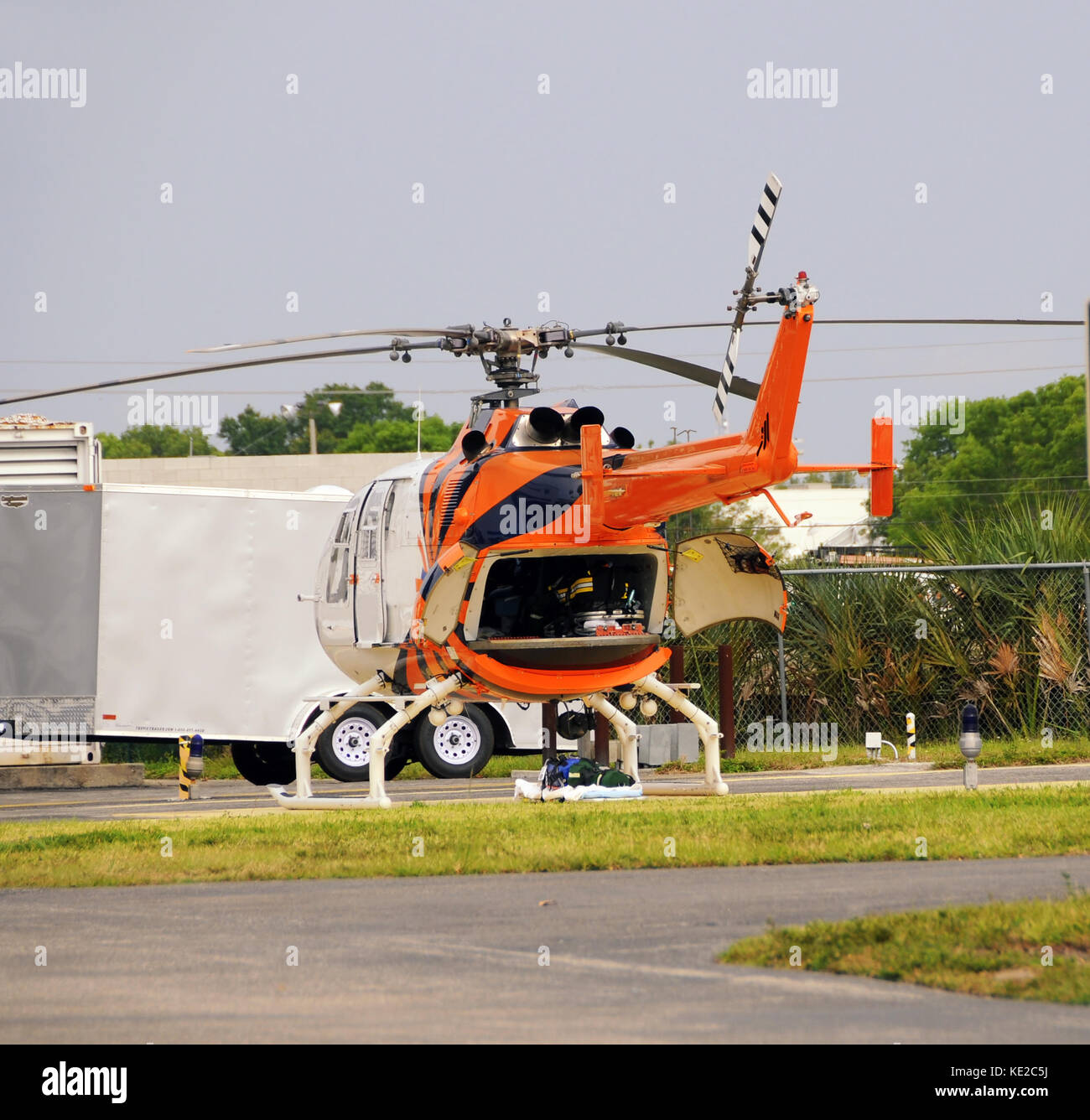 Helicopter for medical patient transportation Stock Photo