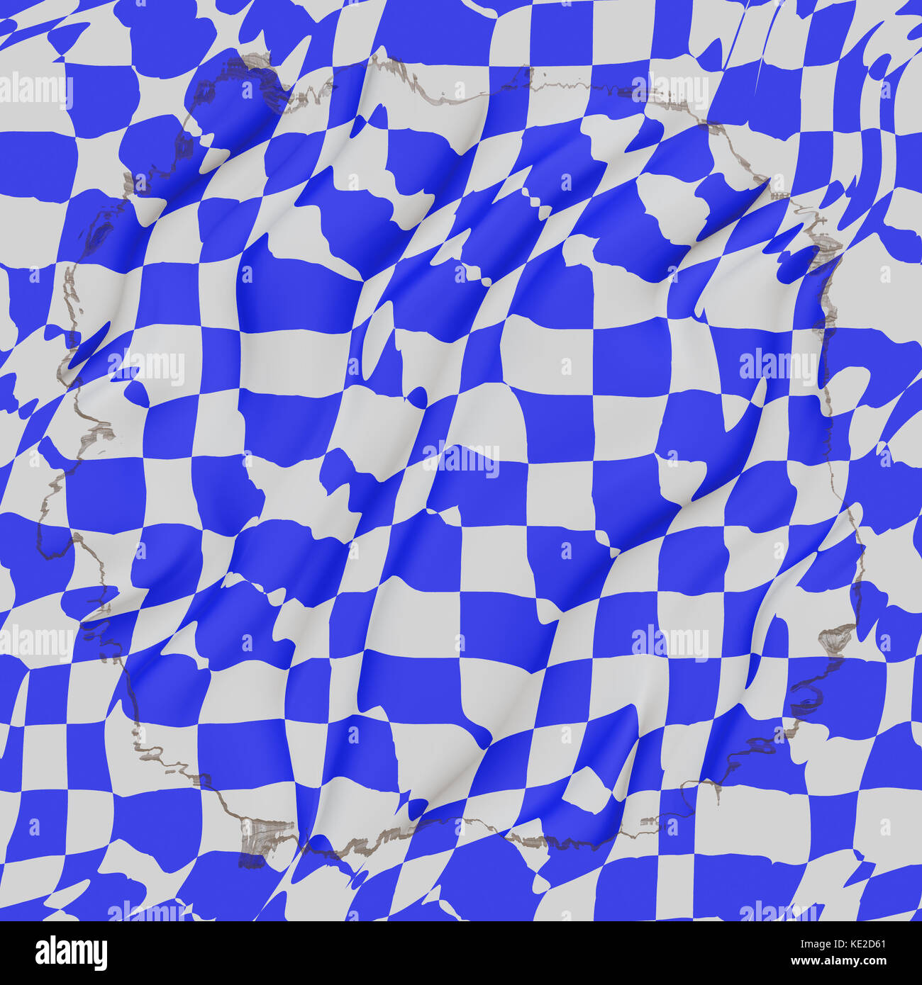 Blue and white checkered flag Stock Photo
