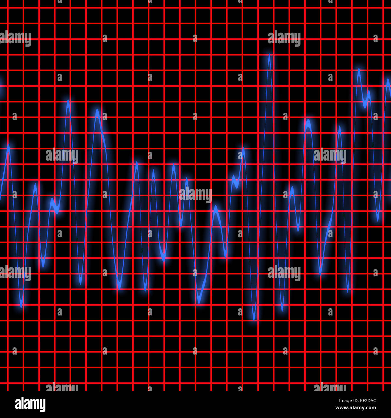 Frequency chart and readout on computer monitor Stock Photo Alamy