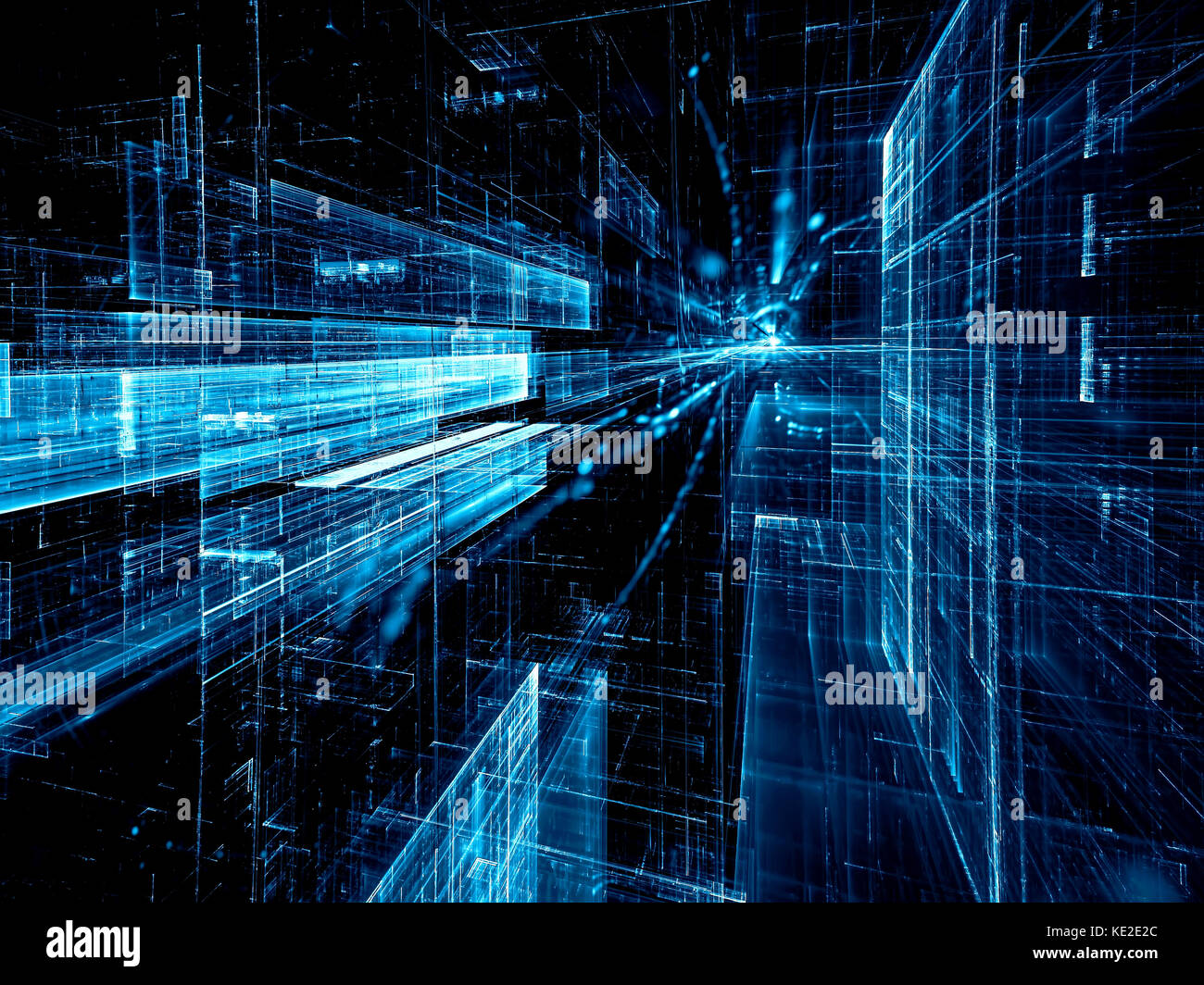 Technology way - abstract digitally generated image Stock Photo