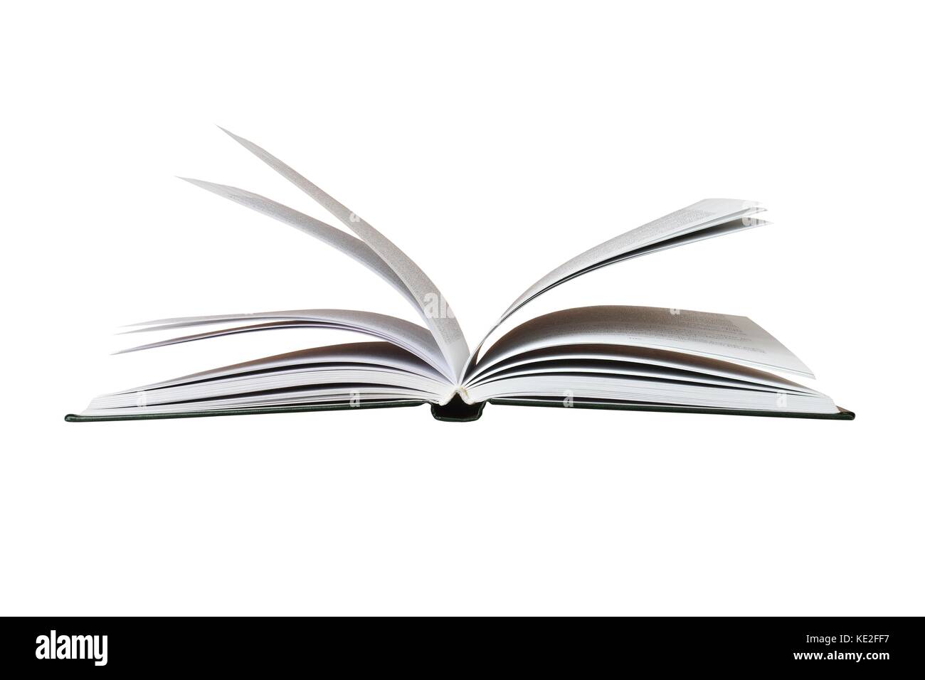 Open book isolated on white background Stock Photo - Alamy