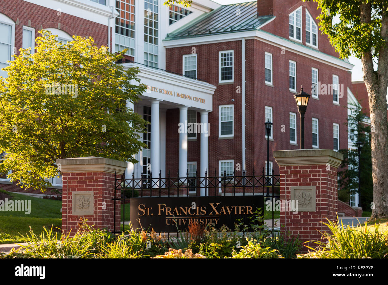 The campus of St. Francis Xavier University in Antigonish, N.S. on August 28, 2017. Stock Photo