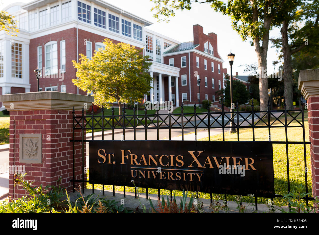 The campus of St. Francis Xavier University in Antigonish, N.S. on August 28, 2017. Stock Photo