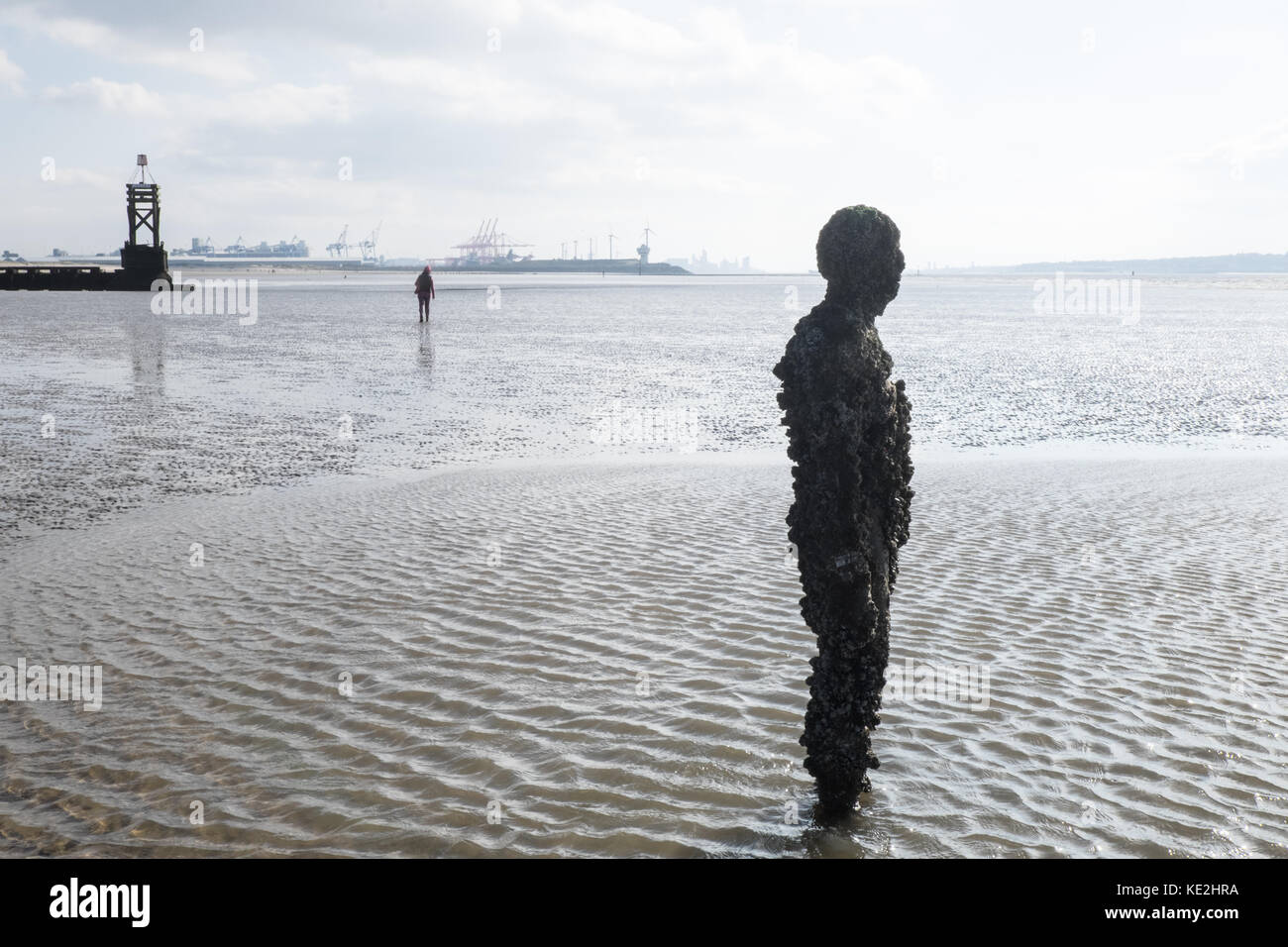 Anthony,Gormley,statues,iron,men,Another Place,art,installation,on