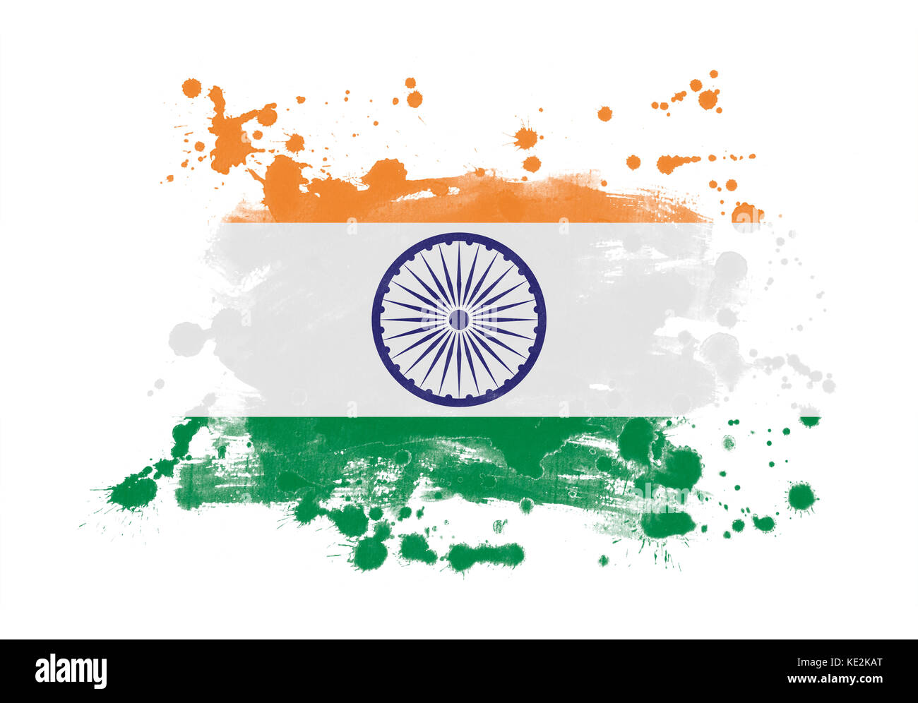 India flag grunge painted background Stock Photo - Alamy