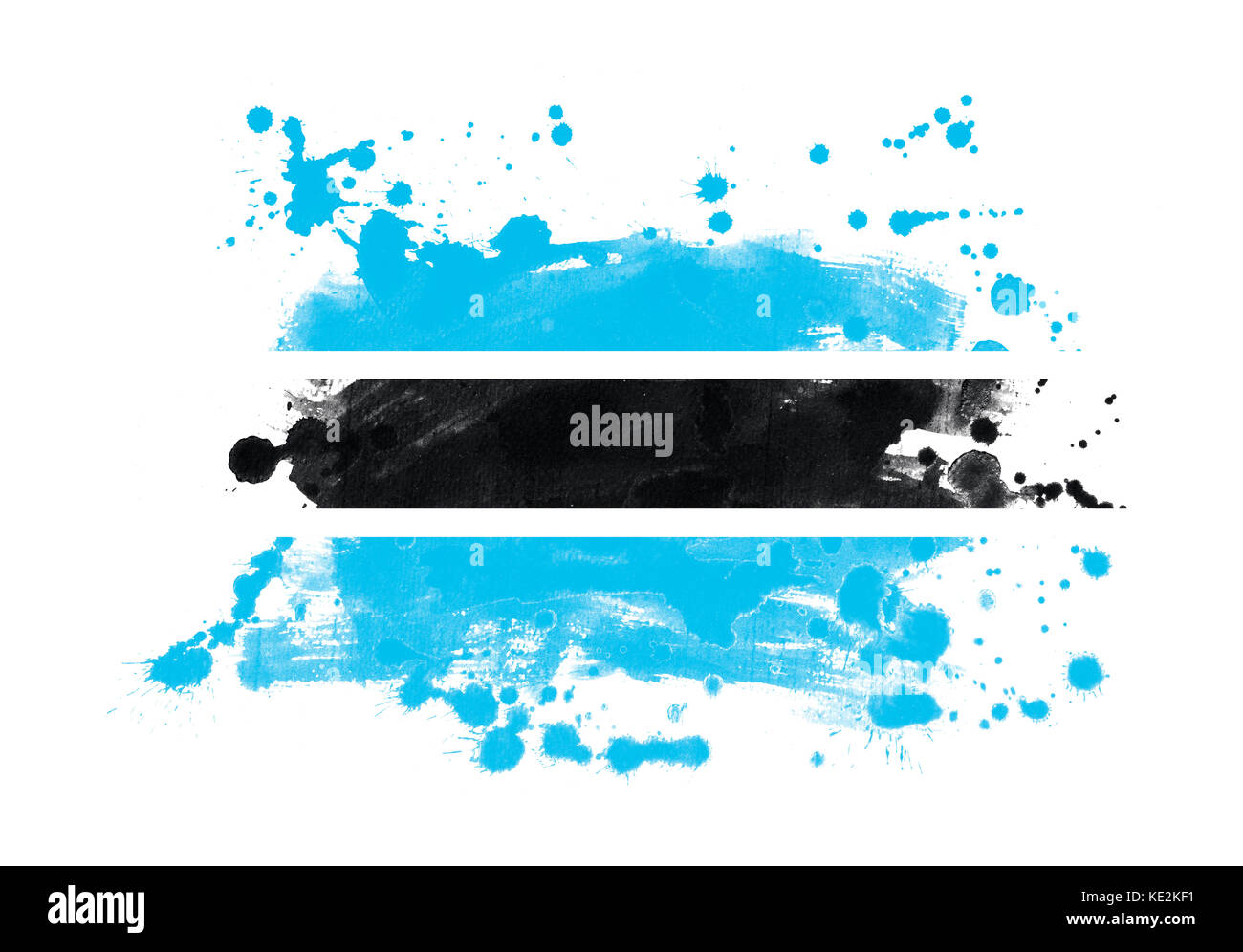 Botswana flag grunge painted background Stock Photo - Alamy