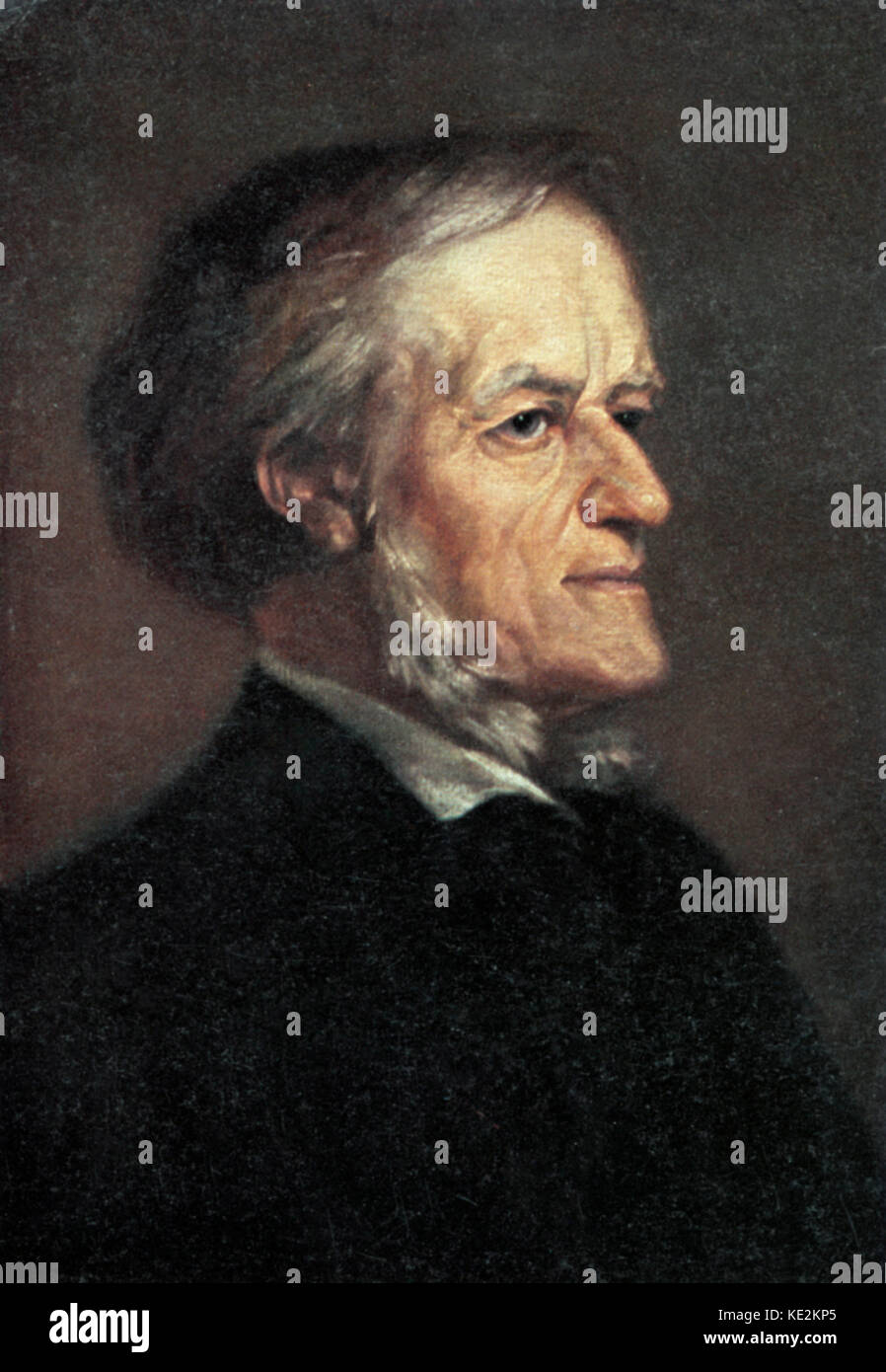 Richard Wagner portrait. Painting. German composer & author, 22 May 1813 - 13 February 1883. Stock Photo