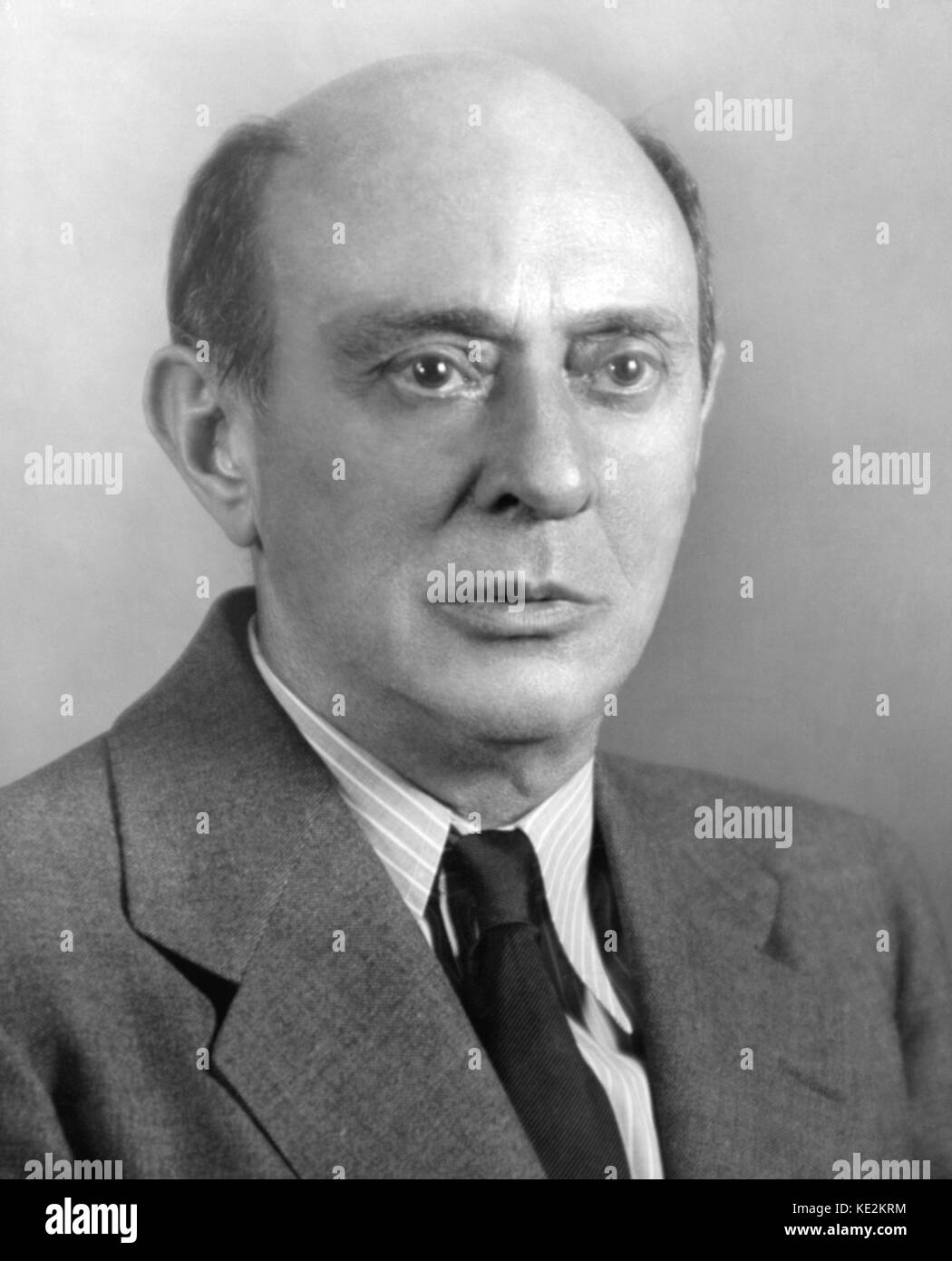 Arnold Schoenberg in the 1930's portrait. Austrian composer 13 April 1874 - 13 July 1951. Stock Photo
