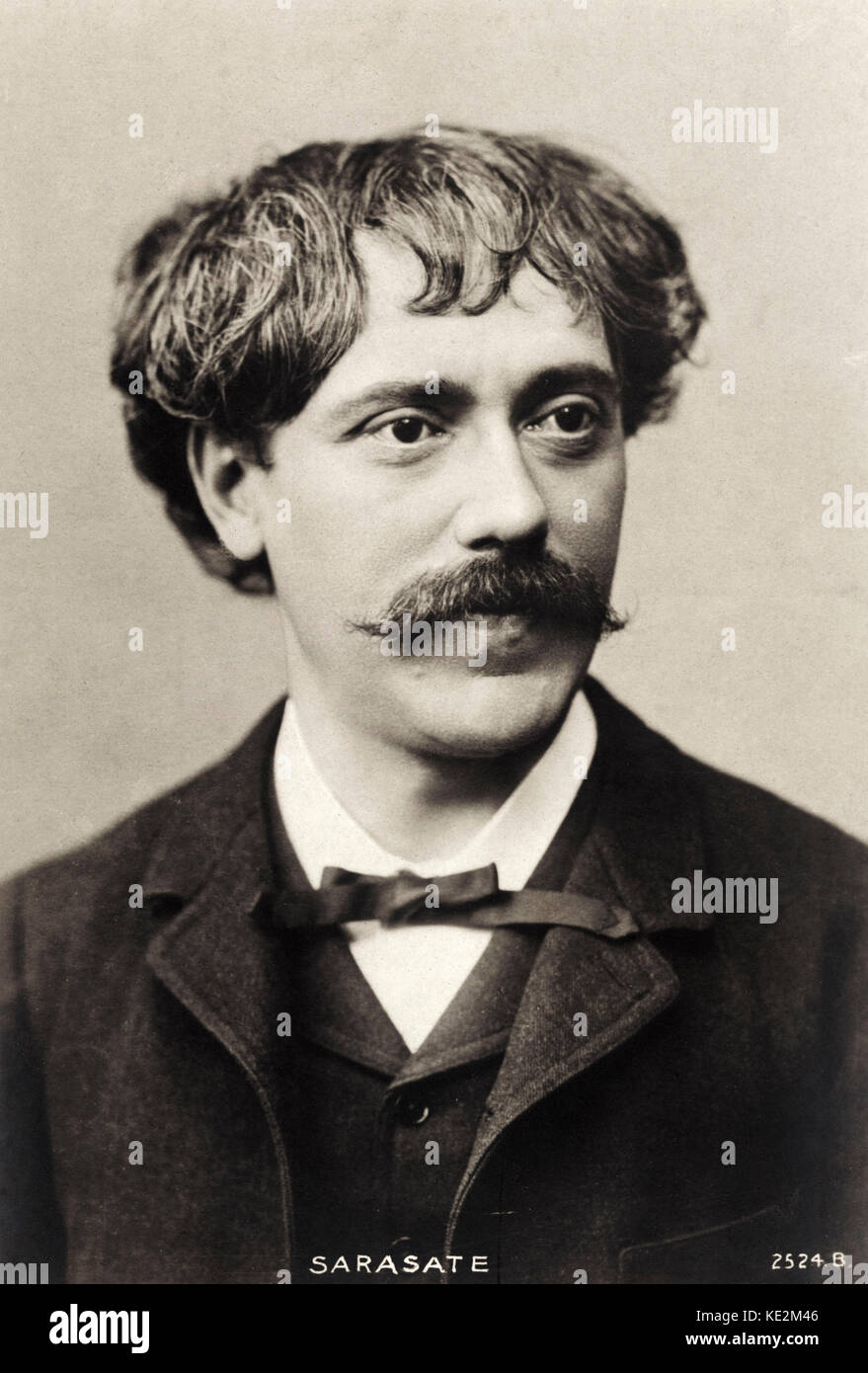 Pablo De Sarasate Portrait Of The Spanish Violinist 10 March 1844 Stock Photo Alamy
