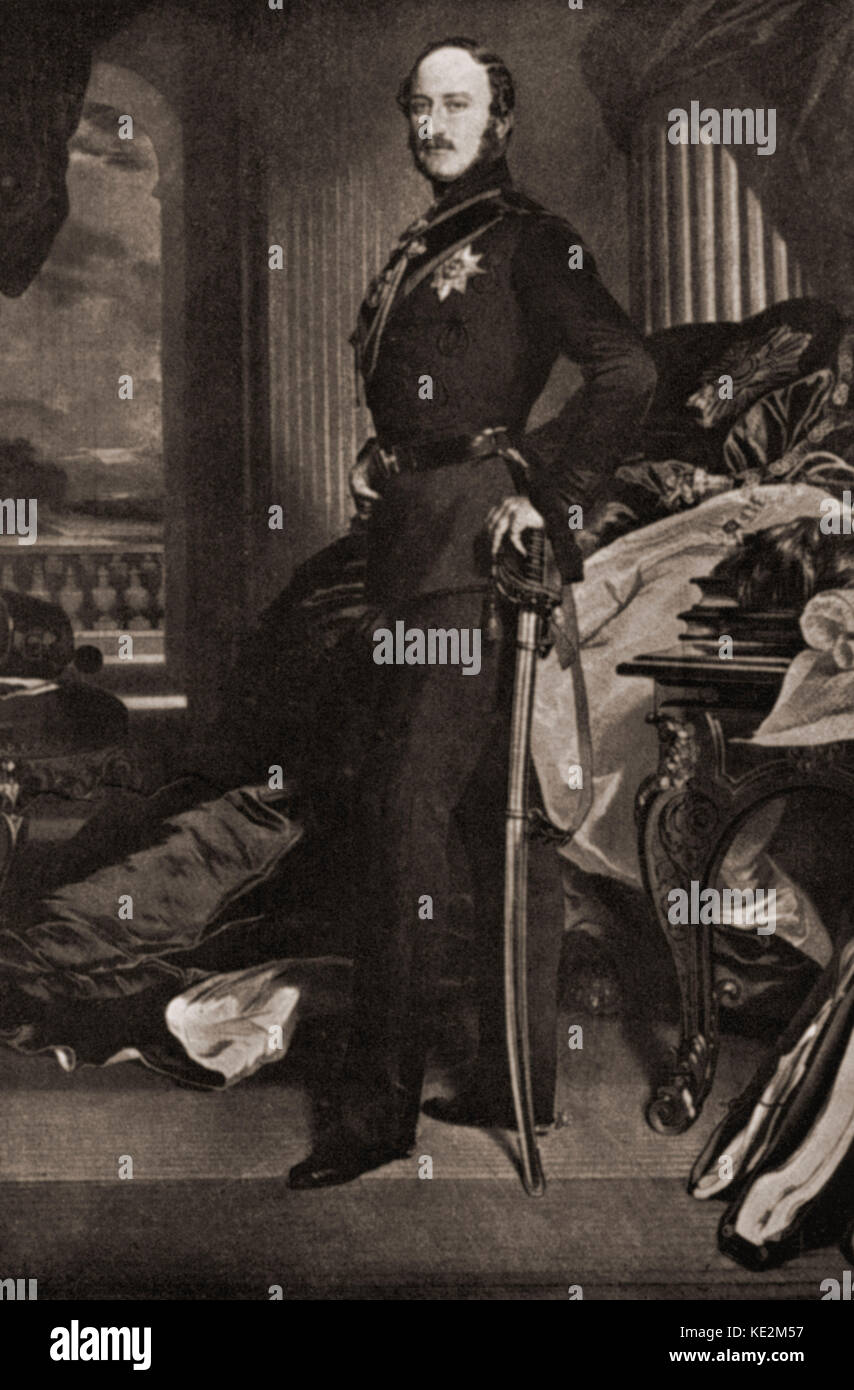 Prince Albert of Saxe-Coburg and Gotha (in full Francis Charles Augustus Albert Emmanuel), later The Prince Consort. Husband and consort of Queen Victoria of the United Kingdom of Great Britain and Ireland. 26 August 1819 – 14 December 1861 Stock Photo