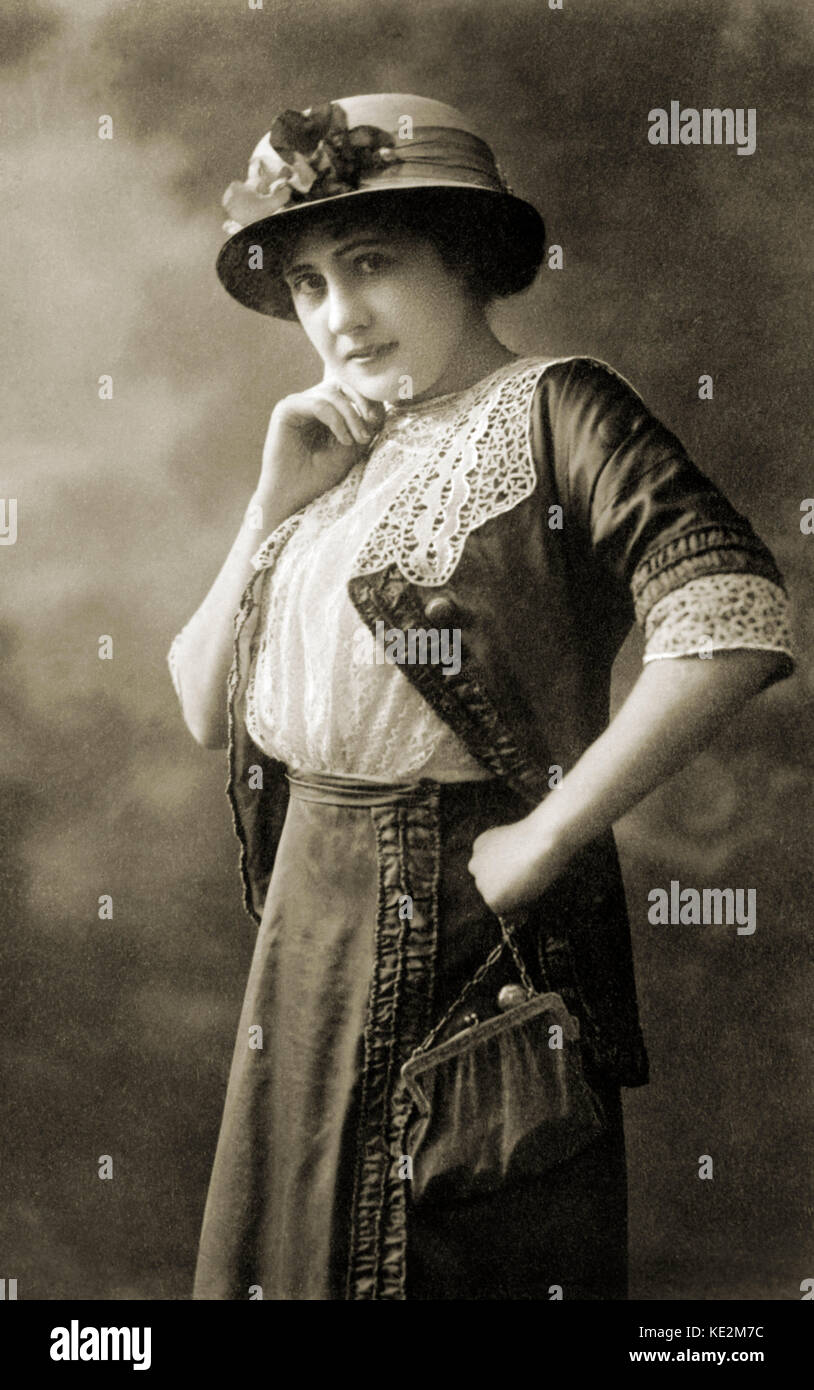Aino Ackte - portrait of the Finnish soprano.  23 April 1876 - 8 August 1944. Stock Photo
