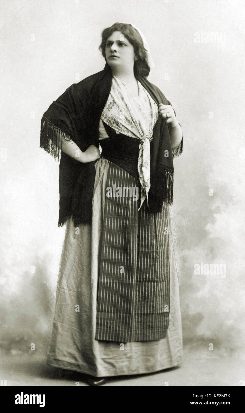 Blanche Marchesi - portrait of French soprano, 4 April 1863 - 14 December 1940. Stock Photo