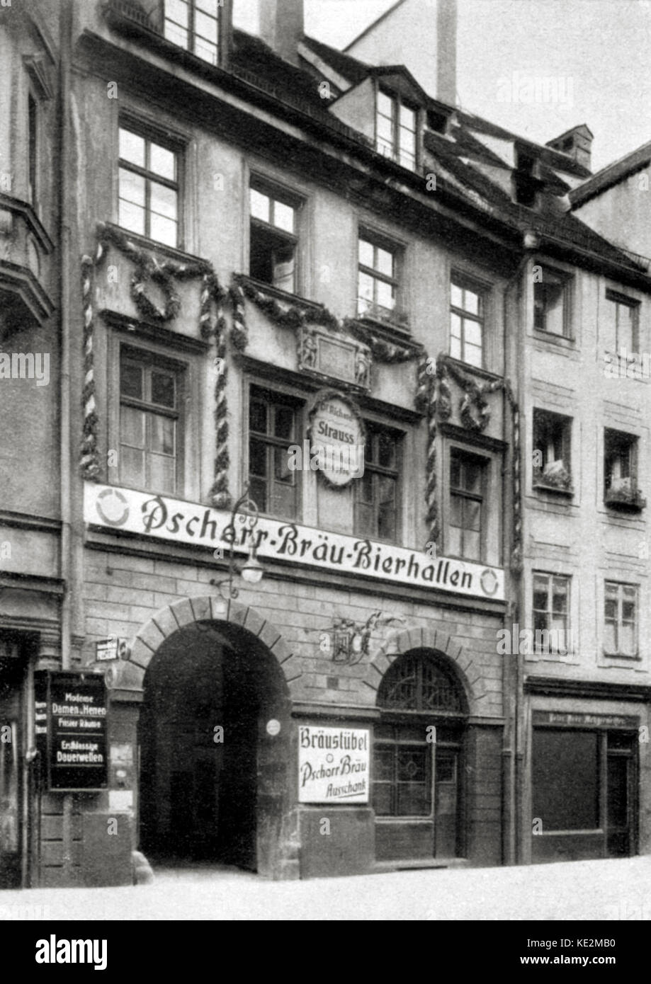 Richard Strauss 's birth place in Munich.  German composer & conductor. 11 June 1864 - 8 September 1949. Stock Photo