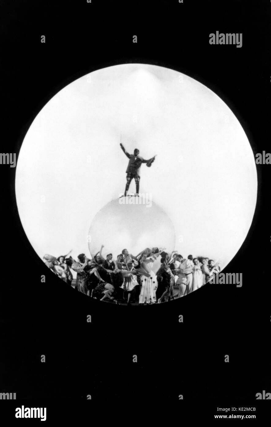 Ernst KRENEK. Scene from 1927 Leipzig premiere of 'Jonny spielt auf' (Alpine scene) Austrian, later American composer (1900-1991). Part of Entartete Musik (Degenerate Music) Stock Photo