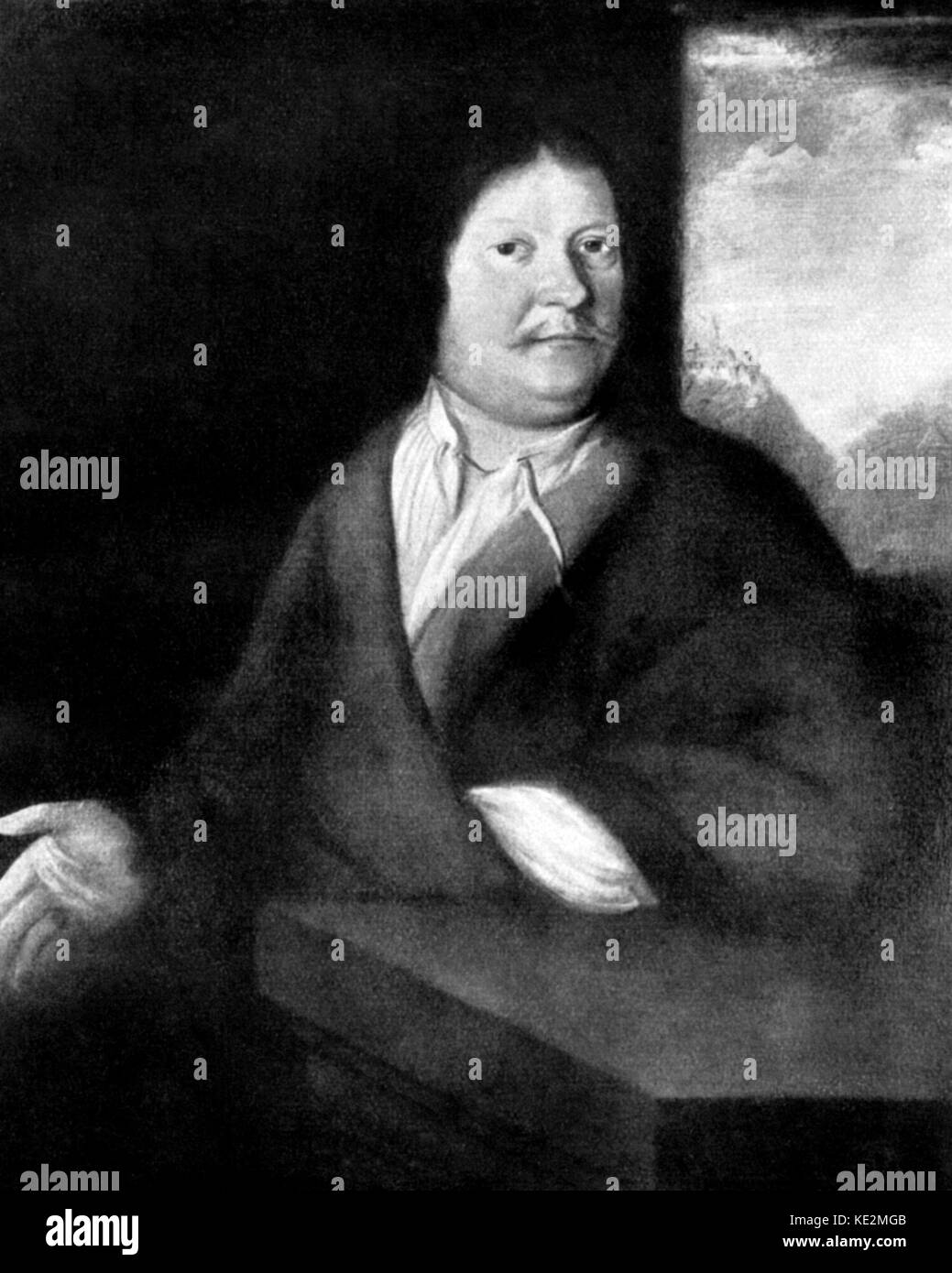 Johann Ambrosius Bach father of Johann Sebastian Bach. German town musician 1645-1695 Stock Photo