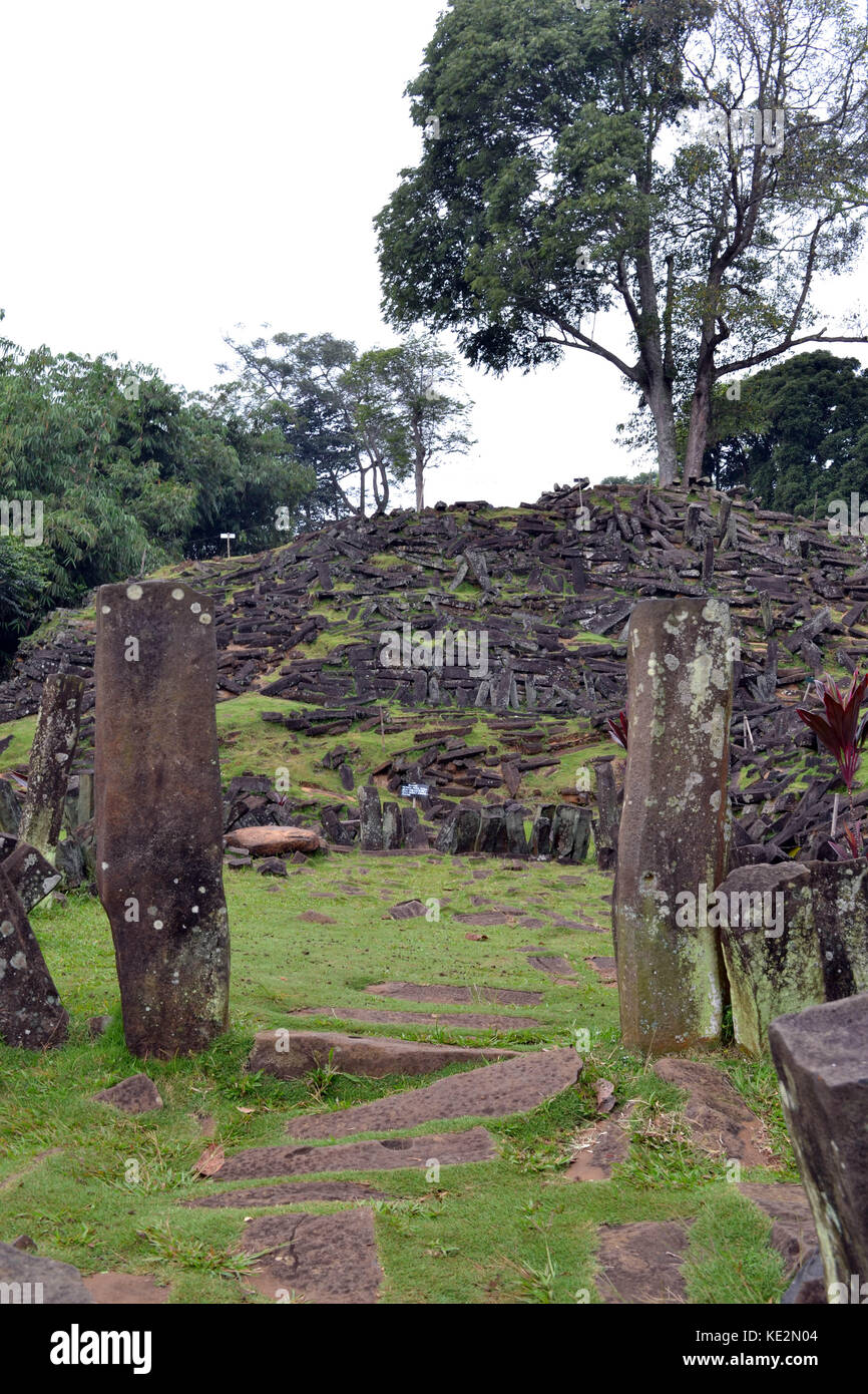 An megalithic site in West Java, Indonesia. It has thousands of ancient ...