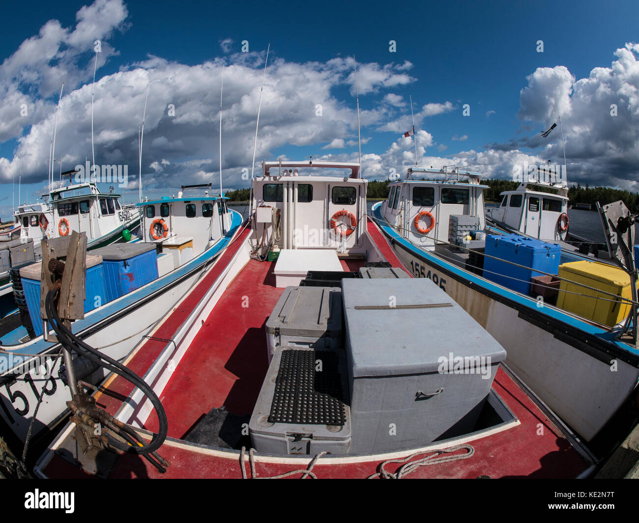 Lobster boats, Quai de Loggiecroft, Kouchibouguac River, Kouchibouguac