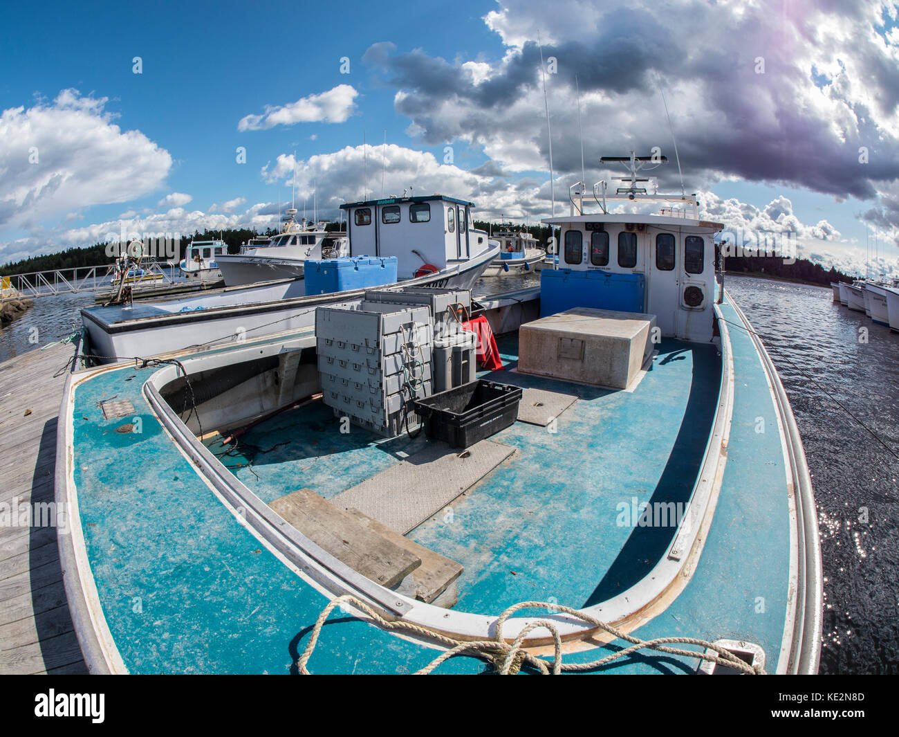 Lobster boats, Quai de Loggiecroft, Kouchibouguac River, Kouchibouguac