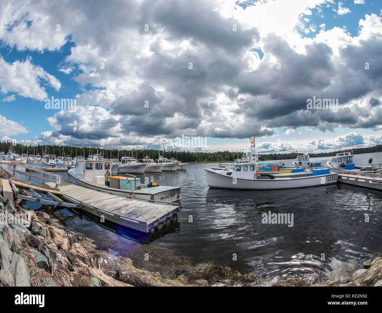 Lobster boats, Quai de Loggiecroft, Kouchibouguac River, Kouchibouguac