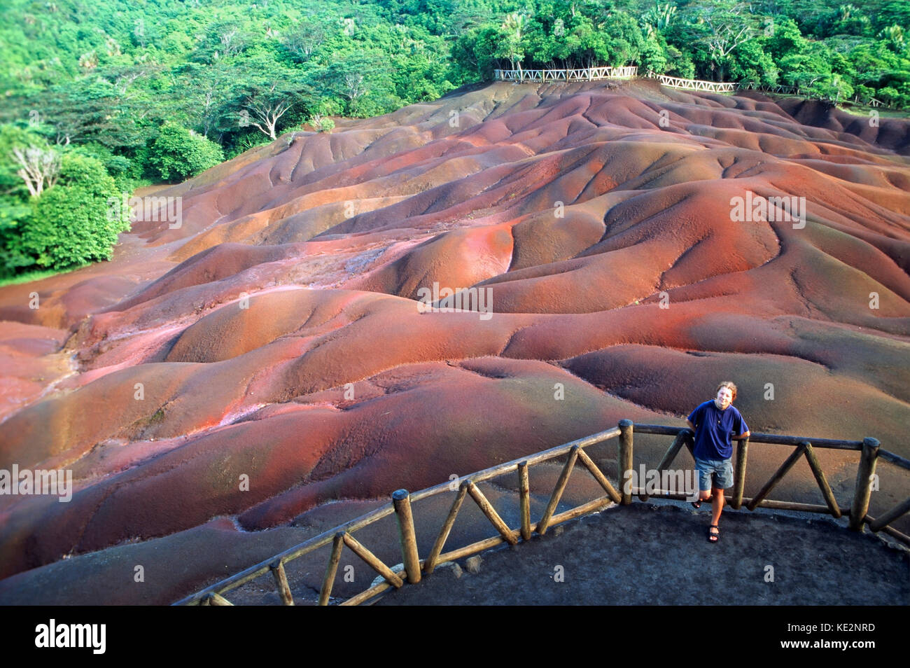 The Seven Coloured Earths on Mauritius island Stock Photo - Alamy