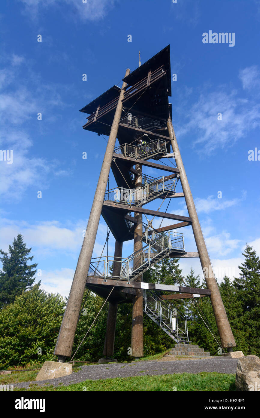 observation tower Eugen-Keidel-Turm at mountain Schauinsland, Oberried (Breisgau), Schwarzwald, Black Forest, Baden-Württemberg, Germany Stock Photo