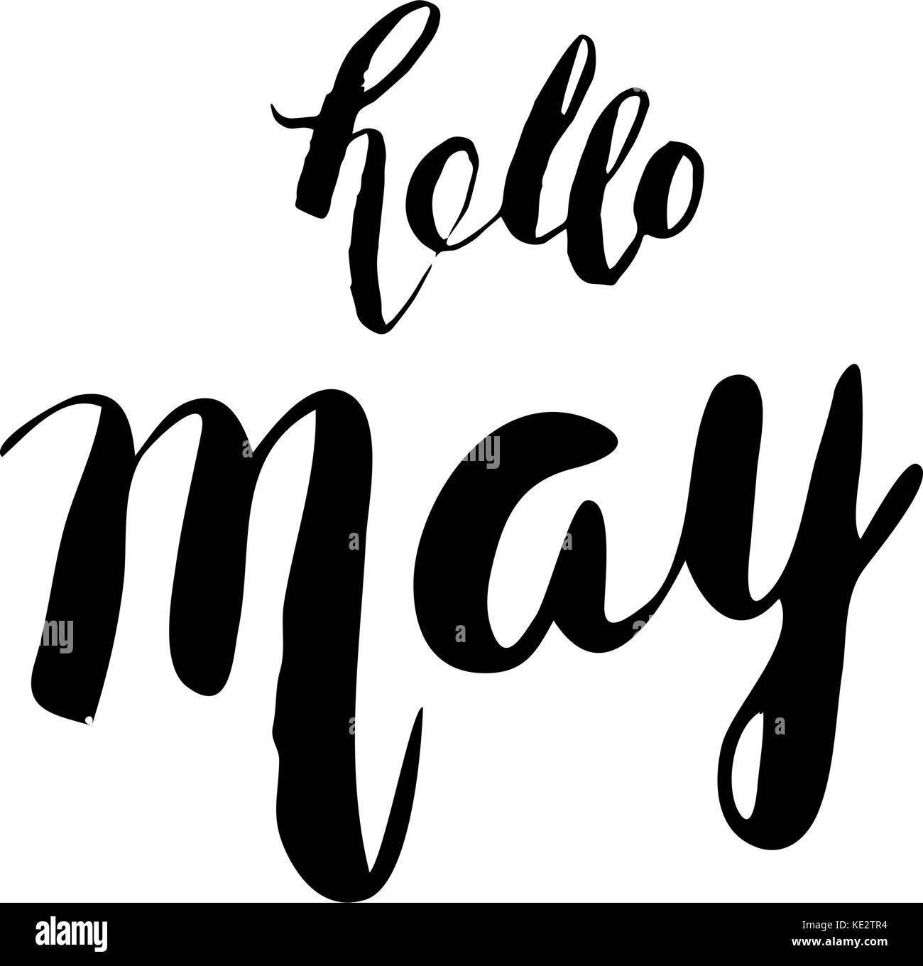 hello May. Handwritten lettering Stock Vector Image & Art - Alamy