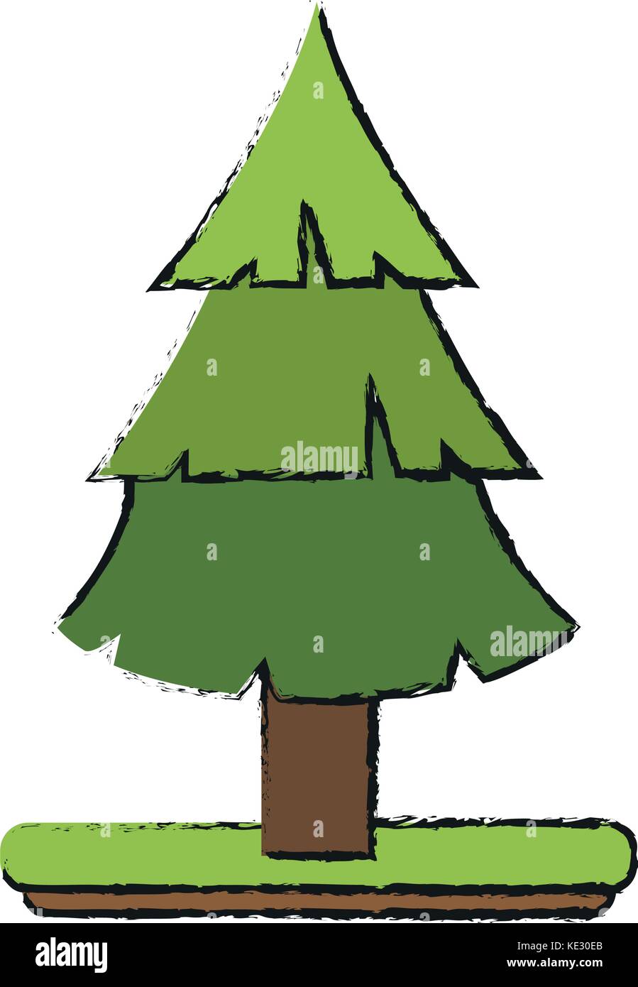 Tree pine isolated Stock Vector Image & Art - Alamy