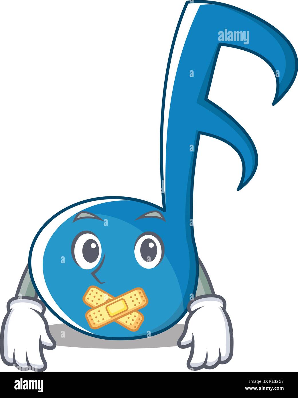 Silent Music Note Character Cartoon Stock Vector Image & Art Alamy