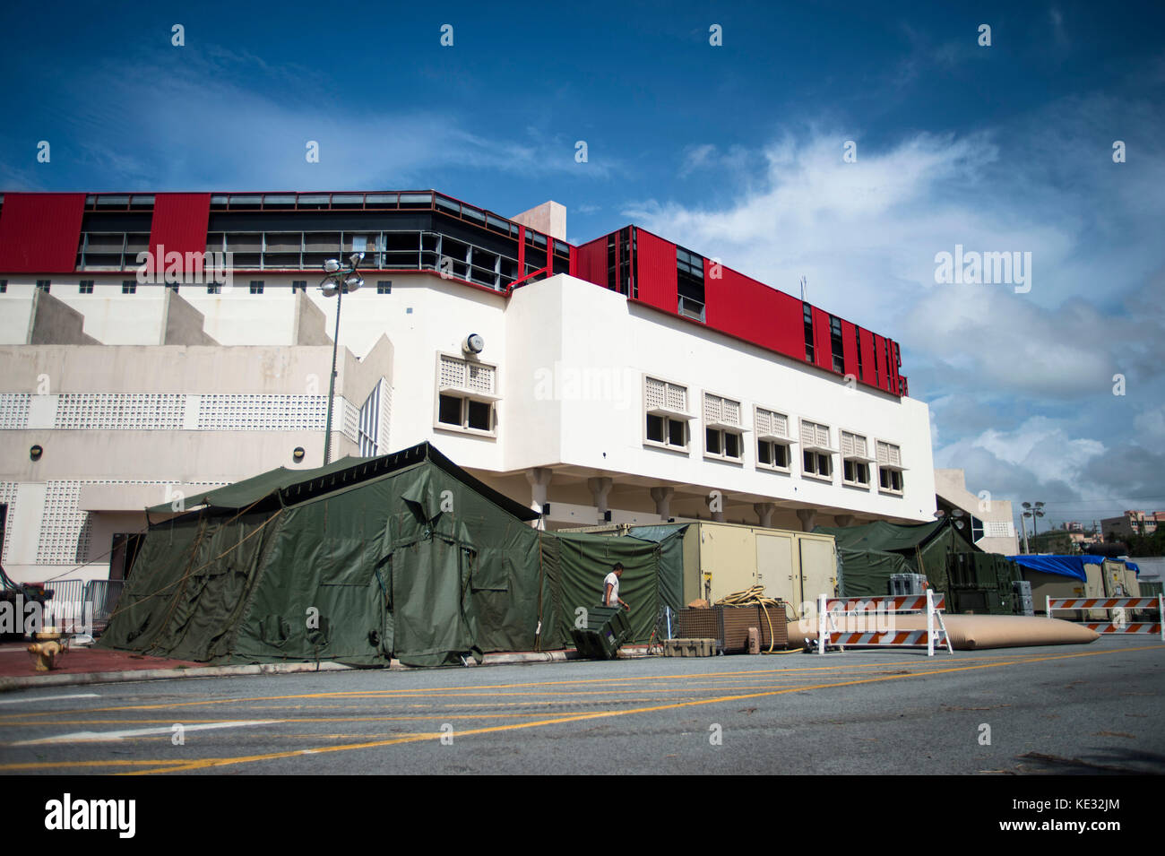 An outside view of the Humacao Arena in Humacao, Puerto Rico Stock Photo