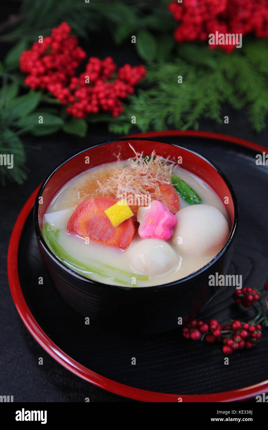 Menu Zoni Kyoto Style Zoni Stock Photo - Alamy