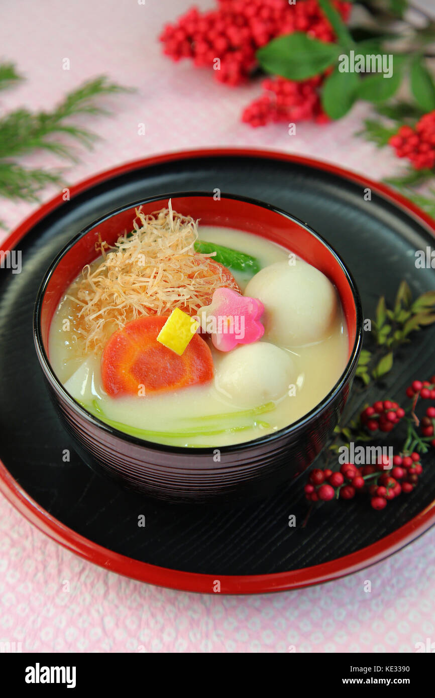 Menu Zoni Kyoto Style Zoni Stock Photo - Alamy