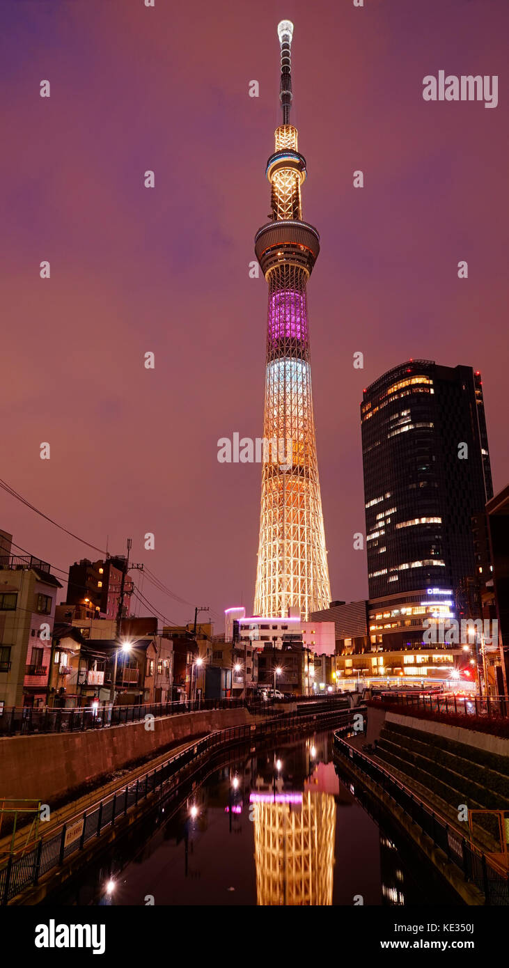Tokyo Sky Tree at Valentine Stock Photo