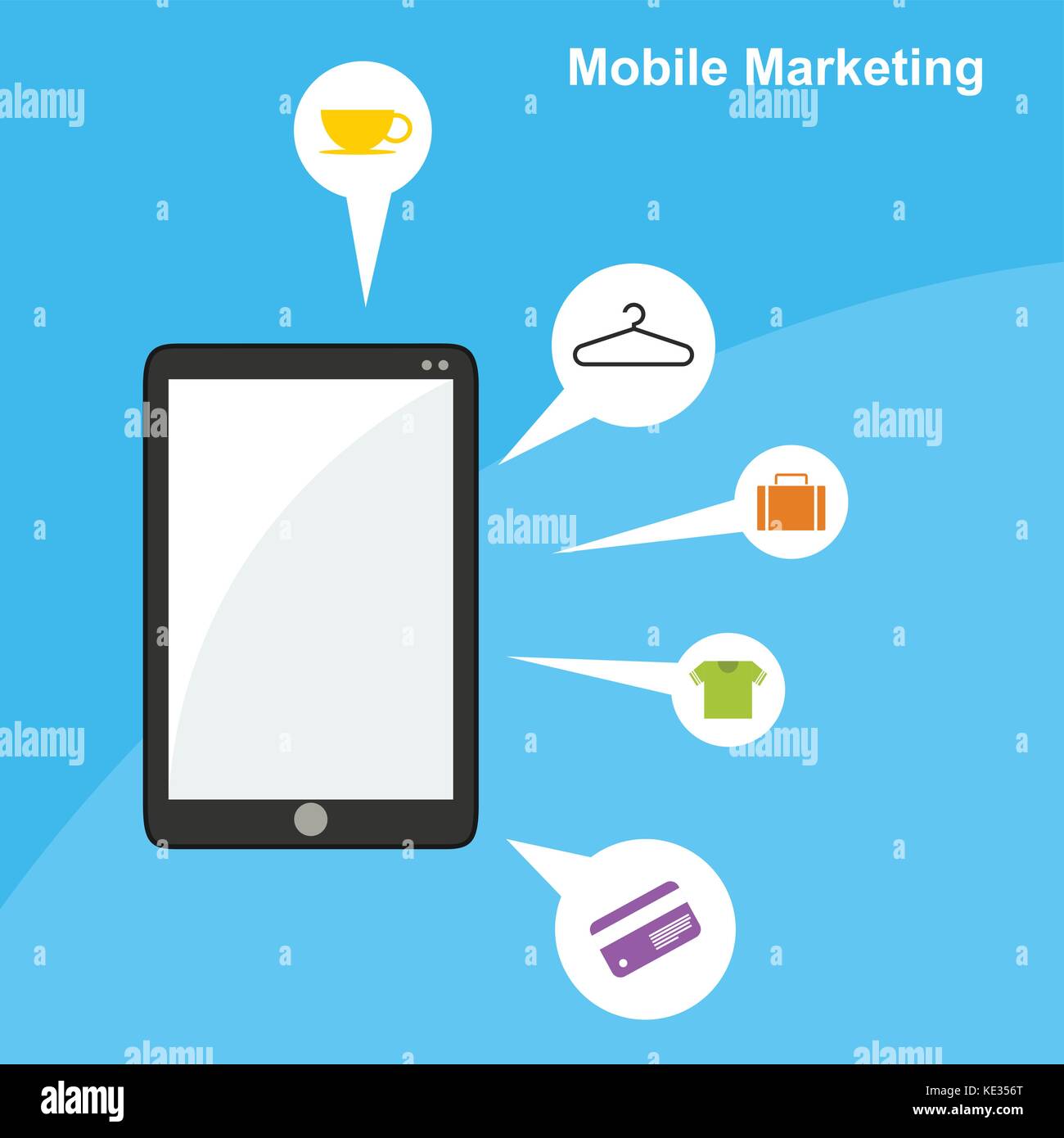 Mobile marketing flat design style Stock Vector Image & Art - Alamy